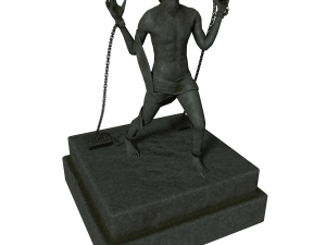 escaping man statue Model 3D