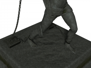 escaping man statue 3D Model