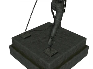 escaping man statue 3D Model