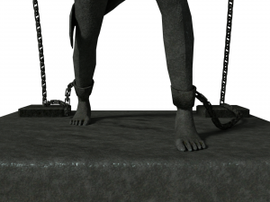 escaping man statue 3D Model