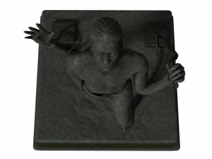 escaping man statue 3D Model