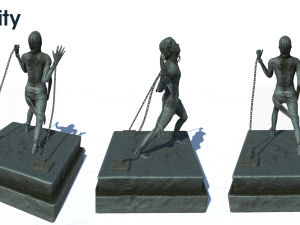 escaping man statue 3D Model