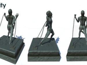 escaping man statue 3D Model