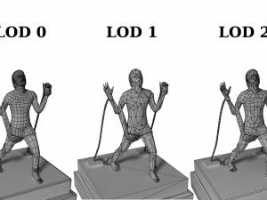 escaping man statue 3D Model