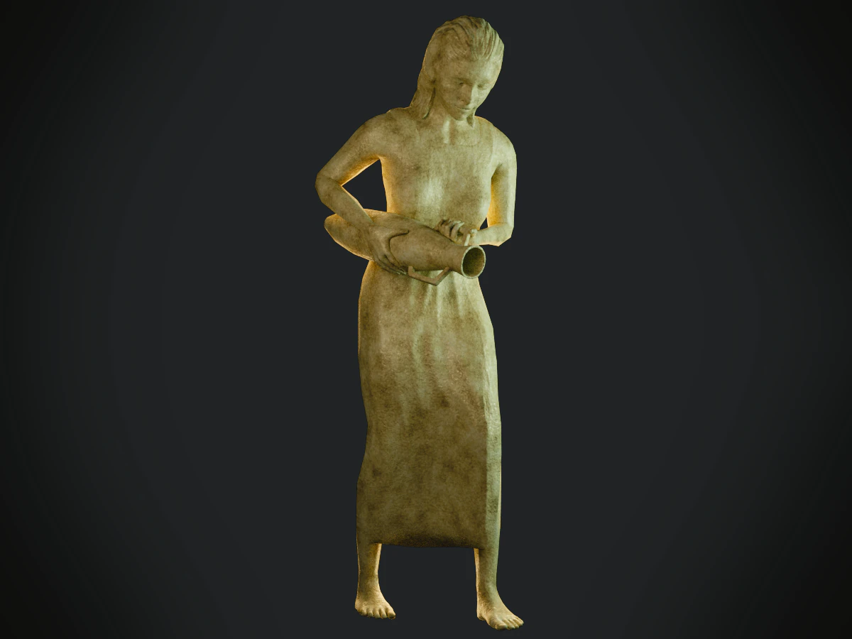 female statue 3D Model .c4d .max .obj .3ds .fbx .stl .blend 