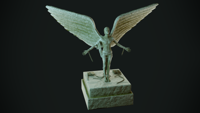 free man statue 3D Модель .c4d .max .obj .3ds .fbx .stl .blend 