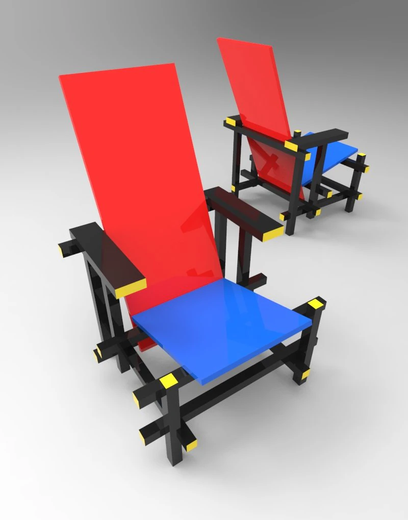 red blue 3D Model .c4d .max .obj .3ds .fbx .stl .blend