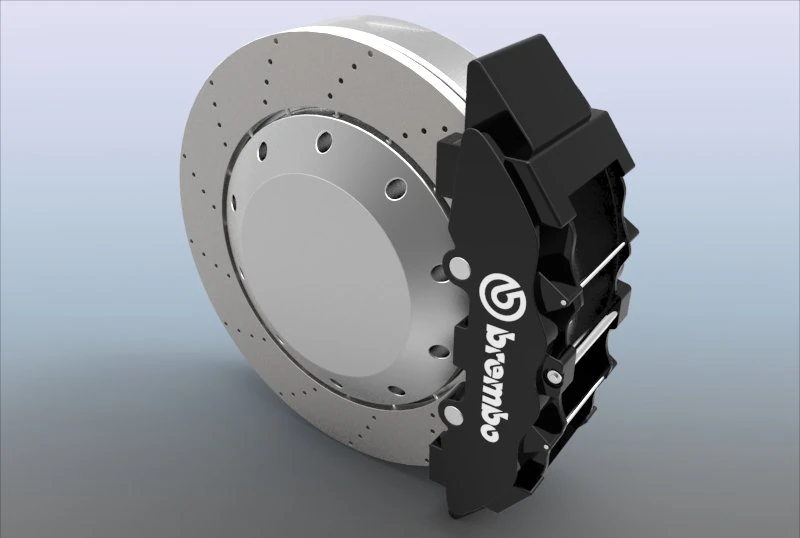 disc brake system 3D Model .c4d .max .obj .3ds .fbx .stl .blend 