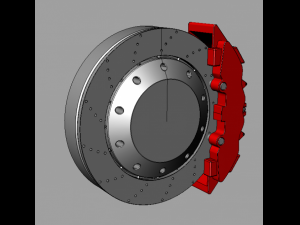 disc brake system 3D Модель