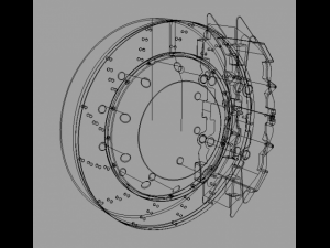 disc brake system 3D Модель
