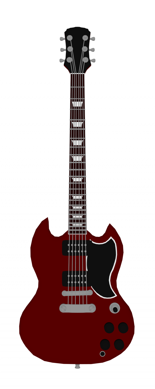 guitar sg red 3D 模型 .c4d .max .obj .3ds .fbx .stl .blend