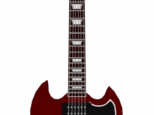 guitar sg red Modèle 3D