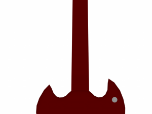 guitar sg red 3D 模型