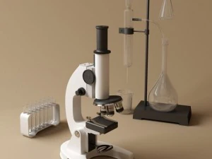 microscopio Modelo 3D