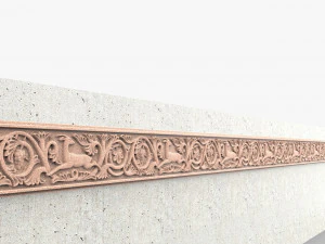 baguette deer grape stone 3D Model