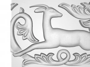 baguette deer grape stone 3D Model