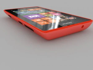 nokia lumia 525 red 3D Model