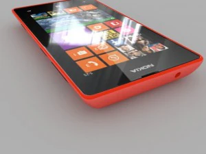 nokia lumia 525 red 3D Model