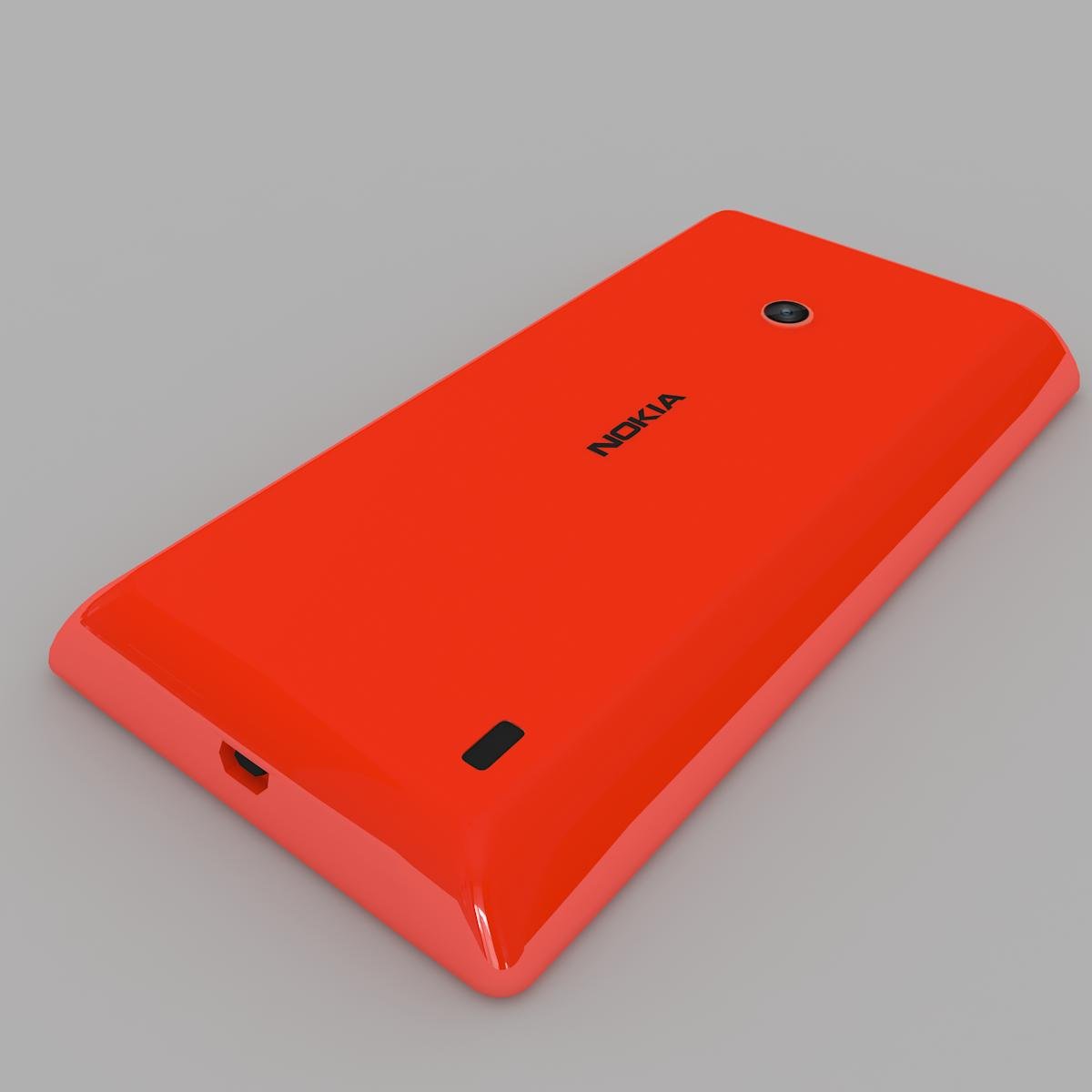 nokia lumia 525 red 3D Модель