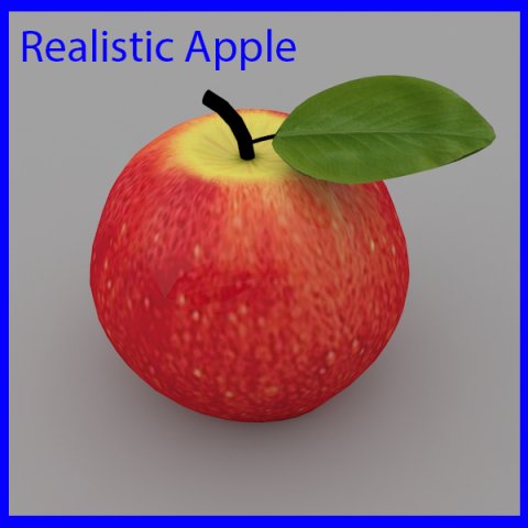 apple 3D-Modell .c4d .max .obj .3ds .fbx .stl .blend 