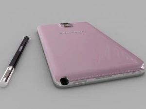 samsung galaxy note 3 pink 3D Model