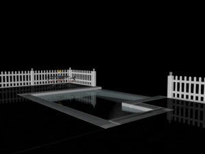pool deck  fence 3D Model