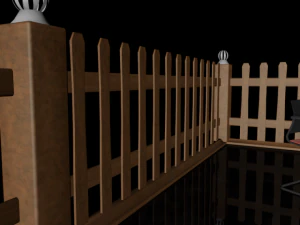 pool deck  fence 3D Model
