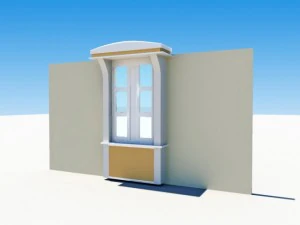 建筑窗户和林德 3D 模型