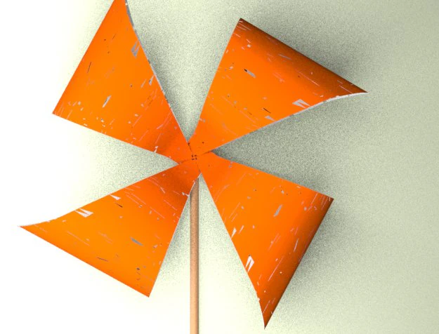 pinwheel 3D Model .c4d .max .obj .3ds .fbx .stl .blend 