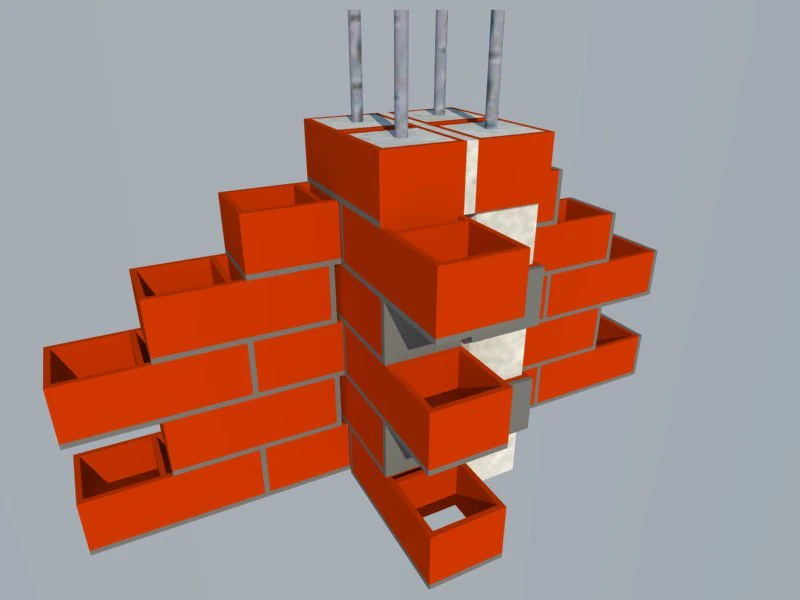 ladrillos estructural 3D Model .c4d .max .obj .3ds .fbx .stl .blend 
