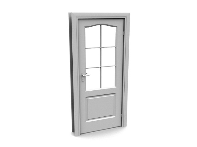 simple door 3D Model .c4d .max .obj .3ds .fbx .stl .blend