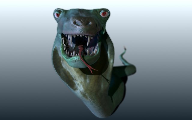 snake  lenny the snake 3D Модель .c4d .max .obj .3ds .fbx .stl .blend 