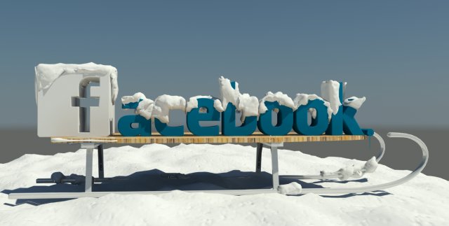 social media winter logos 3D 模型 .c4d .max .obj .3ds .fbx .stl .blend 
