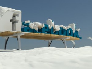 social media winter logos 3D 模型