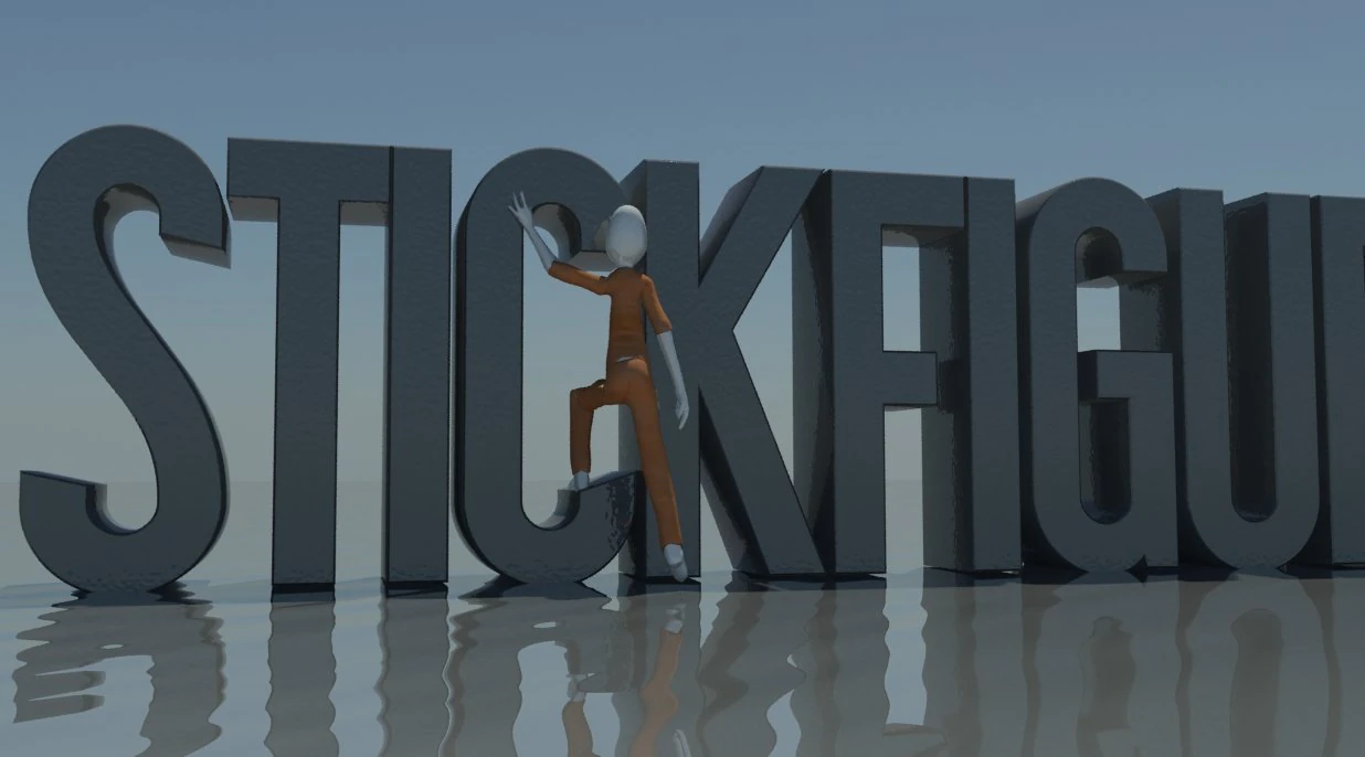 rigged stick figure 3D Model .c4d .max .obj .3ds .fbx .stl .blend