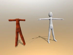rigged stick figure 3D Model