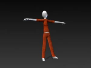 rigged stick figure 3D Model
