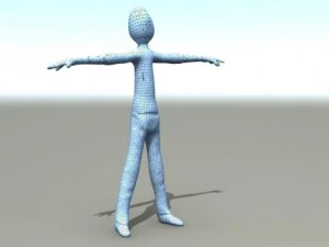 rigged stick figure 3D Model