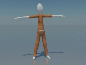 rigged stick figure 3D Model