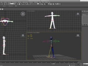 rigged stick figure 3D Model