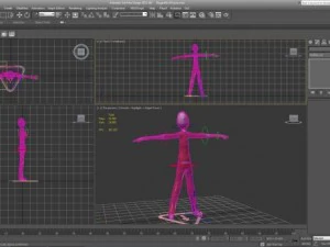 rigged stick figure 3D Model