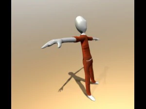 rigged stick figure 3D Model