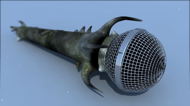 heavy metal microphone Model 3D .c4d .max .obj .3ds .fbx .stl .blend 