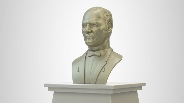 ataturk 3D Modell .c4d .max .obj .3ds .fbx .stl .blend