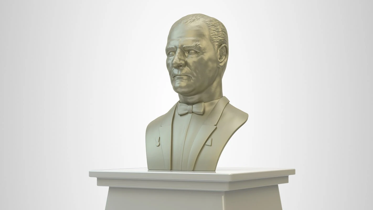 ataturk 3D Model .c4d .max .obj .3ds .fbx .stl .blend 