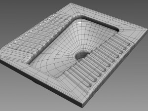 squat toilet 3D मॉडल