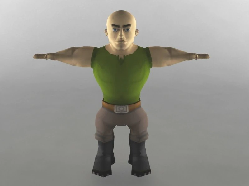 char 3D Model .c4d .max .obj .3ds .fbx .stl .blend 