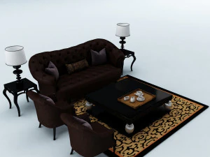 set di divani Modello 3D