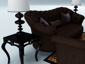 sofa set Model 3D