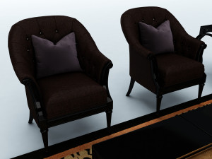 sofa set Model 3D